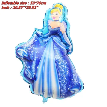 50pcs Velike Belle Elsa Ana trnuljčica sneguljčica Princesa Folija Baloni Otroka Rojstni dan Dekoracijo Otroci Balon na Helij