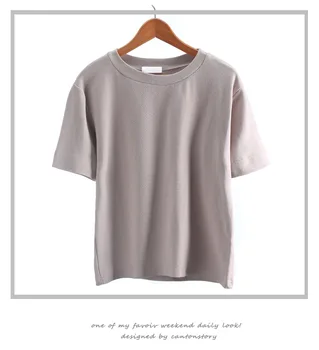 Kratek sleeve majica s kratkimi rokavi ženske poletje obleko 2021 nove T-shirt O-Vratu