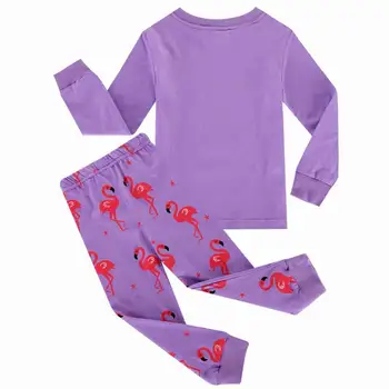 SAILEROAD otroške pižame za Dekleta Obleke Obleke Flamingo Vzorec Baby Dekleta Božič Pižamo More Otroci Oblačila