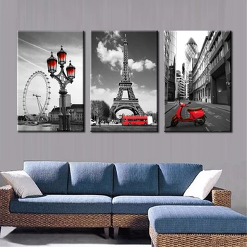 Sodobno Mesto, Pokrajina Platno Slikarstvo Krajine Eifflov Stolp V Parizu Plakat Stenske Slike za Dnevni Sobi Doma Dekor