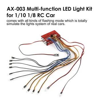 AX-003 Multi-funkcijo, Ultra Svetla LED Svetilka, Lučka Sistema Komplet za 1/10 1/8 RC Avto HSP Traxxas TAMIYA CC01 Osno SCX10 D90