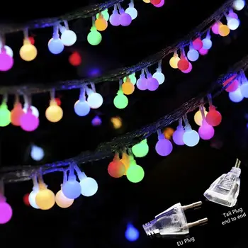 LED Niz Luči Češnja Žogo Žarnice Priključite na Baterijski Pogon Počitnice Zvezdnato Pravljice Garland za Spalnico Vrt Božič Wedding Party