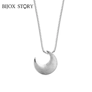 BIJOX STOR moda 925 Sterling srebrna Ogrlica z luno, ki je oblikovan Obesek fine nakit za ženske Poročne Obljube Banket Stranka
