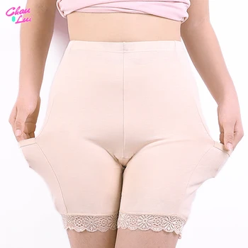 Chau Lui mehko in udobno bombažno materiala boksar hlače varnost hlače za ženske spodnje hlačke velik plus velikost visoko pasu, spodnje perilo