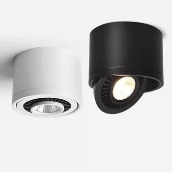 Možnost zatemnitve Površine Vgrajena LED COB Downlight, 360-Stopinjski Vrtečih LED Žaromet 5W 7W 9W 12W 15W 18W AC85-265V LED Stropna Luč