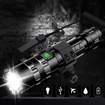 Lov Taktično Svetilko LED L2 Svetilka USB Polnilne Vodotesno Svetilko Super Lahka 8000LM Močna 5 Način 18650 Baterijo