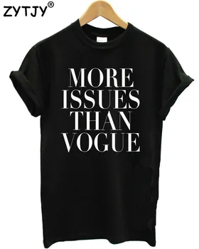 Več Vprašanj, Kot so Vogue Črke Natisni Ženske Tshirt Bombaž Športna Majica Bela Črna Siva Vrh Tees Hipster Tumblr TZ153-131