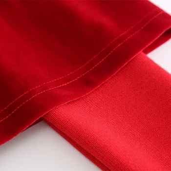 Nerazzurri Ženske žametno obleko z zadrgo ženske vrvico elegantno belušno dolg rokav črna rdeča plus velikost midi obleko 5xl 6xl
