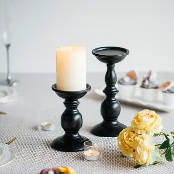 ERMAKOVA Retro železni svečnik valjaste svijećnjak namizni svečnik poroko festival in rojstni dan soju sveč ornament