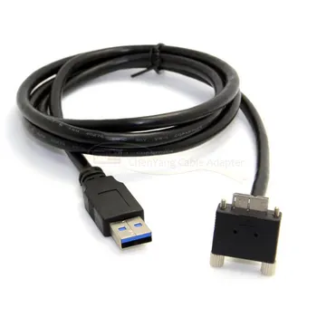 1,2 M 4 M 3m 10 M 90 Stopinj Navzdol pod Kotom, Micro USB Vijačni Nastavek za USB 3.0 Podatkovni Kabel za Točko Siva Kameleon Fotoaparat 120 cm 300 cm