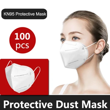 100 kozarcev Masko Fpp2 Bela 5 Plasti Filtra Zaščito Proti prahu Usta PM2.5 FFP2 Masko Kn95 Mascarillas Masko Tapabocas