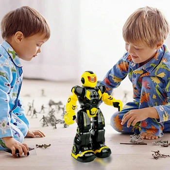 Daljinski Nadzor Robota Multi-funkcijski USB Polnjenje otroška Igrača RC Robot Govorijo, Pojejo, Plešejo Stran Slika Gesto Senzor Roboti