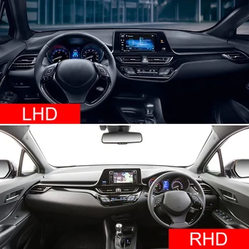 Avto armaturne plošče Izognili Svetlobe Pad Instrument Platformo Desk Kritje Preproge Preproge LHD Za Toyota CHR C VP C-HR 2016 2017 2018 2019
