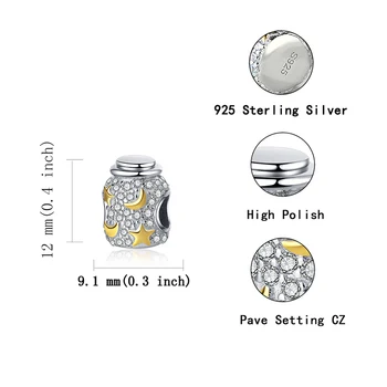 Xiaojing 925 Sterling Silver Fashion, ki Želijo Steklenico Noge Čar za Ženske, ki se Prilega Originalni Pandora Zapestnice Nakit, Darilo za Mamo