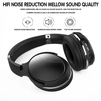 FDBRO Bluetooth Hi-fi Stereo Slušalke Pasivne šumov Brezžične Bluetooth Slušalke Zložljive Slušalke z Mikrofon Za Telefon