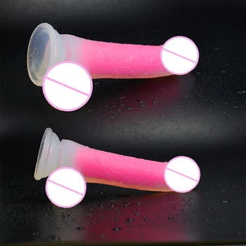 FLXUR Jelly Vibrator Realne Mehki Penis Z veliko Sesalno Pokal Ženska Masturbacija Odraslih G-spot Vagina Orgazem Seks Igrača za Ženske