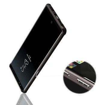 Bosilang Galvanizacijo Stran, na Kovinski Okvir + Ogljikovih Vlaken Teksturo PC Ohišje za Samsung Galaxy Note 8 SM-N950