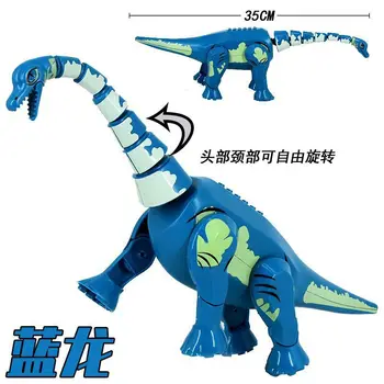 Jurassic Dinozaver Številke 35 CM Igrače Za Otroke Brutalno Raptor gradniki Modra Izobraževalne Darilo Velika Velikost Jurassic Dinozavri