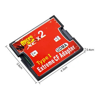 Izvirni Paket Dvojno Režo za Micro SD TF, da PRIM Adapter za kartico MicroSD MicroSDHC MicroSDXC na Compact Flash Type I Pomnilniško Kartico Pretvornik