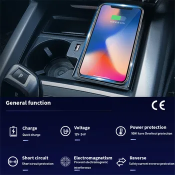 Avto, Mobilni telefon 10W QI brezžično polnjenje Ploščica Modul Avto, dodatna Oprema Za BMW X5 F15 2016 2017 2018