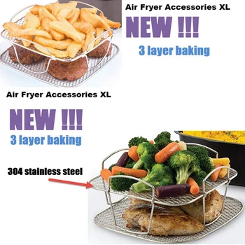 AD-Air Fryer Pribor, 5 Določa, da je Primerno za Vse 2.3-4.5-5.8 Qt Zraka Fryer Dodatki, Brez BPA, Pomivalni stroj Varno
