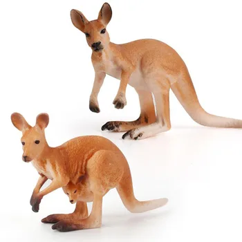 Hot-Prodaja Simulirani Divje Živali Slika Otroci Igrače Kenguru Model Avstralski Gozdne Živali Trdna Okraski Kognitivne Igrače