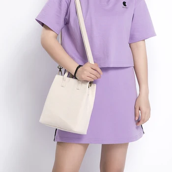 Novo messenger majhno vrečko ženski korejska različica ins študent torba preprost barva platno vrečko