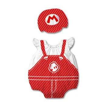 Baby Fantje Super Mario Kostum Cosplay igralne obleke Jumpsuit za Dojenčka, Malčka, noč Čarovnic, Božič Rojstni dan Modno Obleko