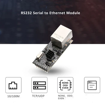 Serijska na Ethernet Internet Modul TTL, da RJ45 Omrežna Vrata RTU 3.3 V Omrežni Modul Komunikacije Serijski Strežnik