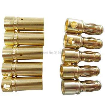 50pairs/Veliko Zlato Bullet 3,5 mm Banana Priključek, Vtič Za RC ESC Baterije Brushless Motor Visoke Kakovosti na Debelo Spodbujanje