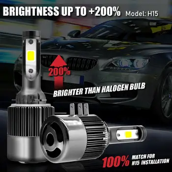 Avto H15 LED Žarnice Headligh 110W 26000LM Brezžični Avto Smerniki Žarnice 12V Pretvorbo Vožnje Svetlobe 6500K Daytimes teče lightLamp