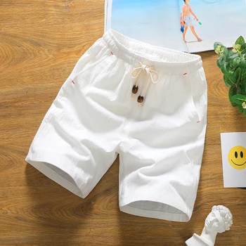 2019 poletje nove bombažne hlače svoboden moški priložnostne hlače za moške vrvico pasu Bermuda hlače za moške velikosti 4XL 5XL hlače