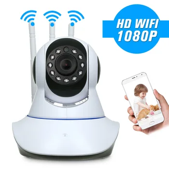 1080P IP Kamera, WIFI Brezžično Pan Nagib Home Security Kamera za Video Nadzor, dvosmerni Avdio Snemanje CCTV Dome Notranja Kamera