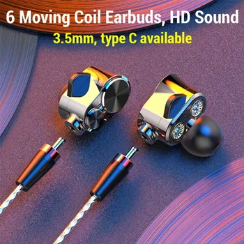 HD Stereo Žične Slušalke Hrupa Preklic Žične Slušalke 6 Voznikov Slušalke Šport Prostoročno Čepkov Slušalke za Samsung Sony