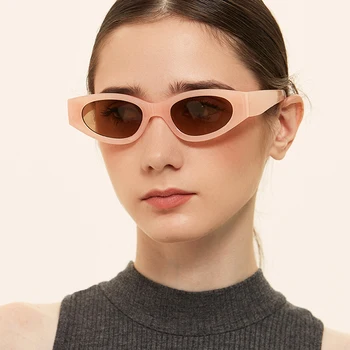 Peekaboo kvadratek sončna očala ženske retro bež, zelena 2021 hot-prodaja moška sončna očala mačka oči gospe pink uv400 dropship