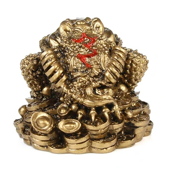 Feng Shui Urh Denarja, Sreče, Sreče, Bogastva Kitajski Golden Frog Urh Kovanec Smolo Urad Za Dekoracijo Namiznega Okraski Srečen Darila