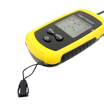 100 M Globine Prenosni Ribe Finder LCD Sonar Senzor Alarm Pretvornik Fishfinder