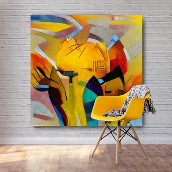 1 Kos Velike Abstraktne Barvne Slike, ki Jih Kandinsky Moderne Stenske Umetnosti Plakatov HD Tiskanja Platno Slike Doma Dekor Za dnevno Sobo