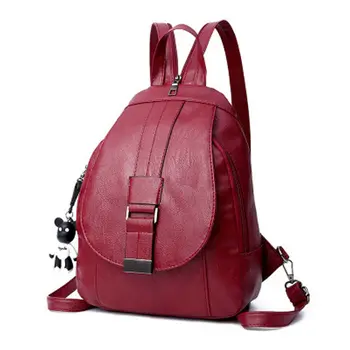 Ženske nahrbtnik PU usnje moda barva šolsko torbo multi-funkcijo potovanja canta torba