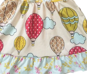 2019 otroci obleko dekleta, ki plujejo pod rokav gumb O vratu obleke za otroke rumenim balonom obleko baby dekleta vestido gxj