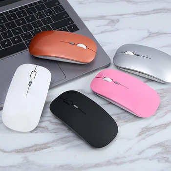 Novo 5 Barvo 2,4 GHz za Polnjenje Brezžično Miško ultra-tanek mouse miška za prenosnik USB Miši za PC