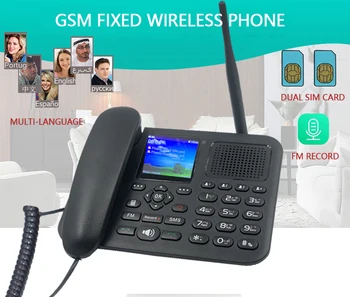 Več Jezikov Brezžičnimi Telefoni z Barvnimi LCD GSM Kartice SIM 2G 3G 4G Brezžično Fiksno Telefonsko Namizni Telefon za Office Home