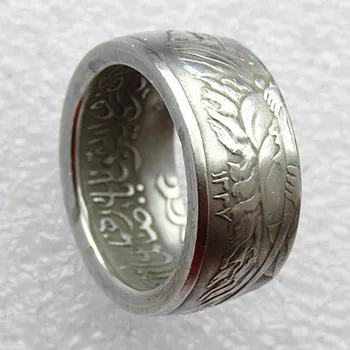 Ročno izdelan Prstan Z ali bin abitalib 'Glavo' spominski-mohammad reza pahlavi Silver Plated Kopijo CoinIn Velikosti 8-16