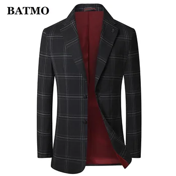 BATMO 2020 nov prihod pomlad&poletje tanke priložnostne kariran blazer moški,moški sive obleke, jopiči ,XZ1986