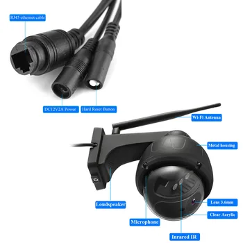 5MP fotoaparat Samodejno Sledenje Wifi IP Kamera Pan nagib Nepremočljiva Ulici, na Prostem 1080P Brezžične Fotoaparat dvosmerni Audio CCTV nadzorna Kamera