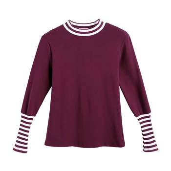 2020 spomladi, jeseni in pozimi dno rokavi ženske dolgo sleeved majica s kratkimi rokavi ženske stripe Tee Majica Femme Tshirt Toplo Vrhovi