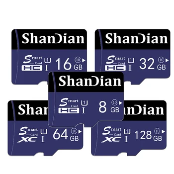 SHANDIAN Pomnilniško Kartico EVO 32 G 95MB/S MicroSD, SDHC 64GB 8GB 16GB 4K Micro SD pomnilniške kartice TF