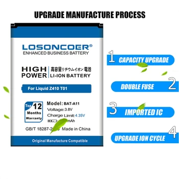 Prvotne LOSONCOER 4200mAh BAT-A11 Baterija za Acer Liquid Z410 T01 Z330 Baterija + Številko za Sledenje