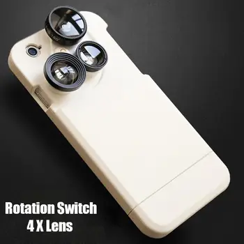 4-v-1 Mobilni Telefon Primeru Ribje Oko Dvojno Razdaljo širokokotni Mikro Razdaljo Fotoaparata M Pribor Komplet za iPhone 8/8 Plus