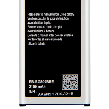 Originalni Nadomestni Telefon Baterija EB-BG800CBE Za Samsung GALAXY S5 mini G800F G870A G870W S5mini EB-BG800BBE Baterije 2100mAh